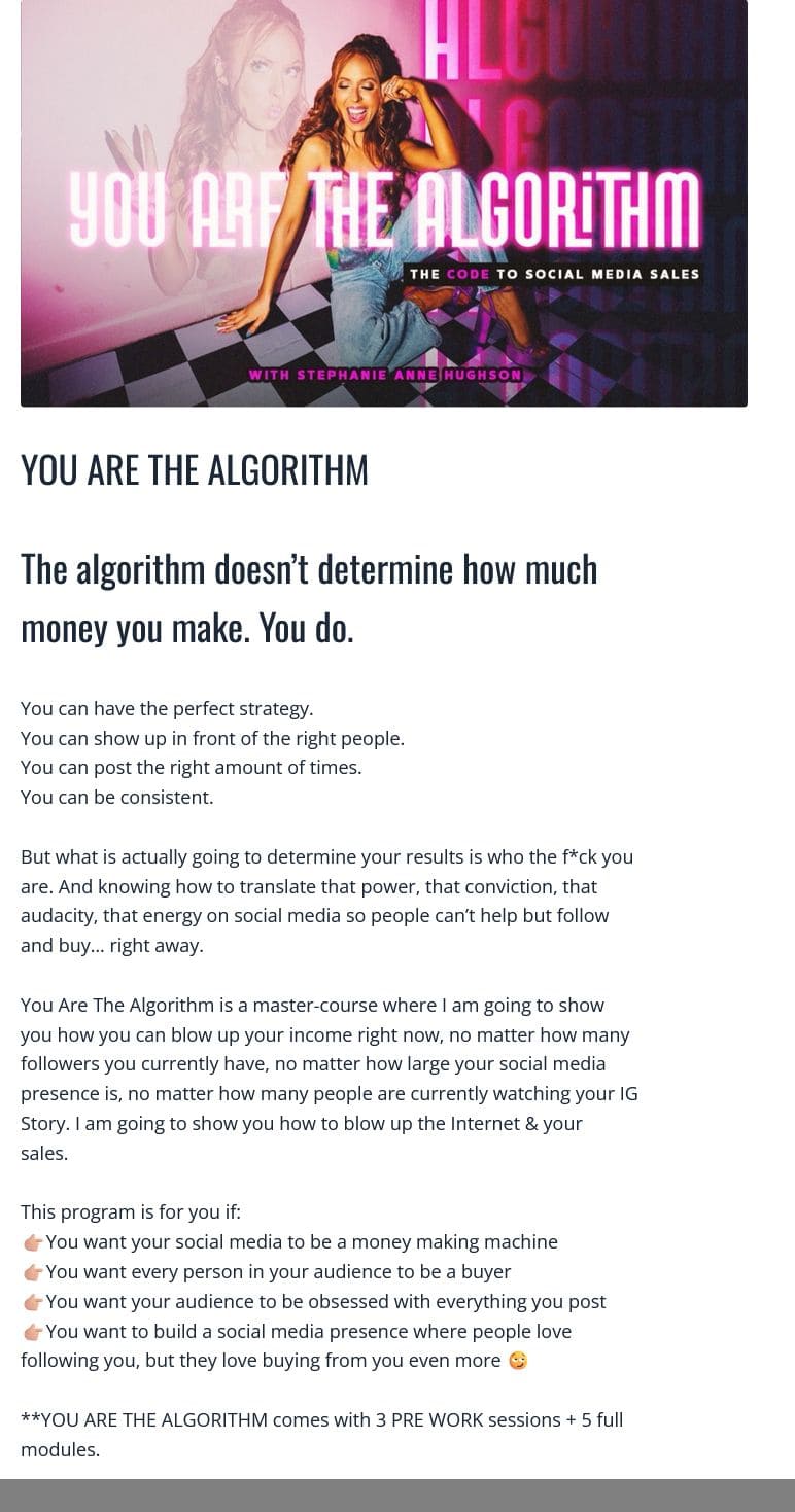 you are the algorithm by stephanie anne hughson coupon discount free